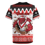 Illawarra Dragons Fire Personalised Rugby Jersey Christmas Rugby League Spirit - Aussie Hoodie