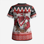 Illawarra Dragons Fire Personalised Scrub Top Christmas Rugby League Spirit - Aussie Hoodie