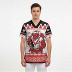 Illawarra Dragons Fire Personalised Scrub Top Christmas Rugby League Spirit - Aussie Hoodie