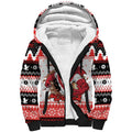 Illawarra Dragons Fire Personalised Sherpa Hoodie Christmas Rugby League Spirit - Aussie Hoodie