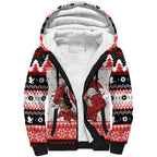 Illawarra Dragons Fire Personalised Sherpa Hoodie Christmas Rugby League Spirit - Aussie Hoodie