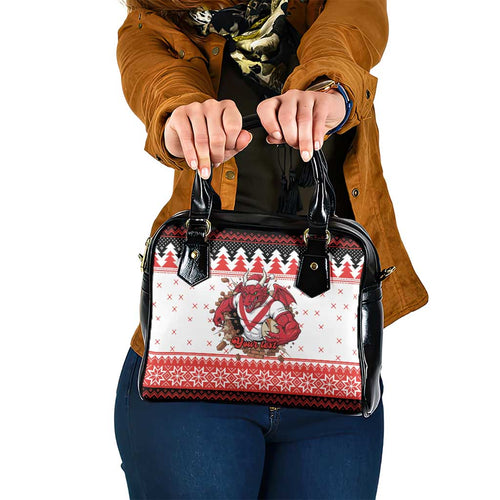 Illawarra Dragons Fire Personalised Shoulder Handbag Christmas Rugby League Spirit - Aussie Hoodie