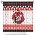 Illawarra Dragons Fire Personalised Shower Curtain Christmas Rugby League Spirit - Aussie Hoodie