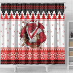 Illawarra Dragons Fire Personalised Shower Curtain Christmas Rugby League Spirit - Aussie Hoodie