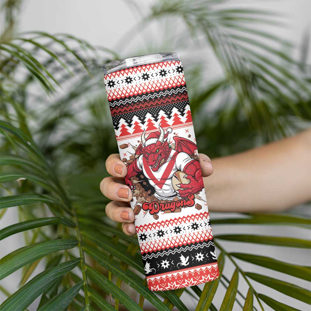 Illawarra Dragons Fire Personalised Skinny Tumbler Christmas Rugby League Spirit - Aussie Hoodie