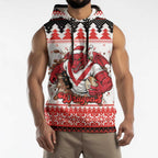 Illawarra Dragons Fire Personalised Sleeveless Hoodie Christmas Rugby League Spirit - Aussie Hoodie