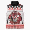 Illawarra Dragons Fire Personalised Sleeveless Puffer Jacket Christmas Rugby League Spirit - Aussie Hoodie