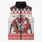Illawarra Dragons Fire Personalised Sleeveless Puffer Jacket Christmas Rugby League Spirit - Aussie Hoodie