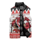 Illawarra Dragons Fire Personalised Sleeveless Puffer Jacket Christmas Rugby League Spirit - Aussie Hoodie