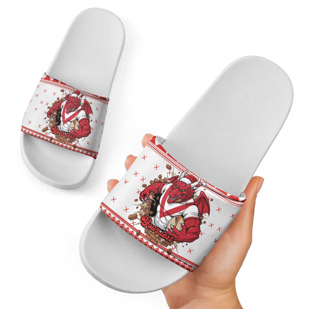 Illawarra Dragons Fire Personalised Slide Sandals Christmas Rugby League Spirit - Aussie Hoodie