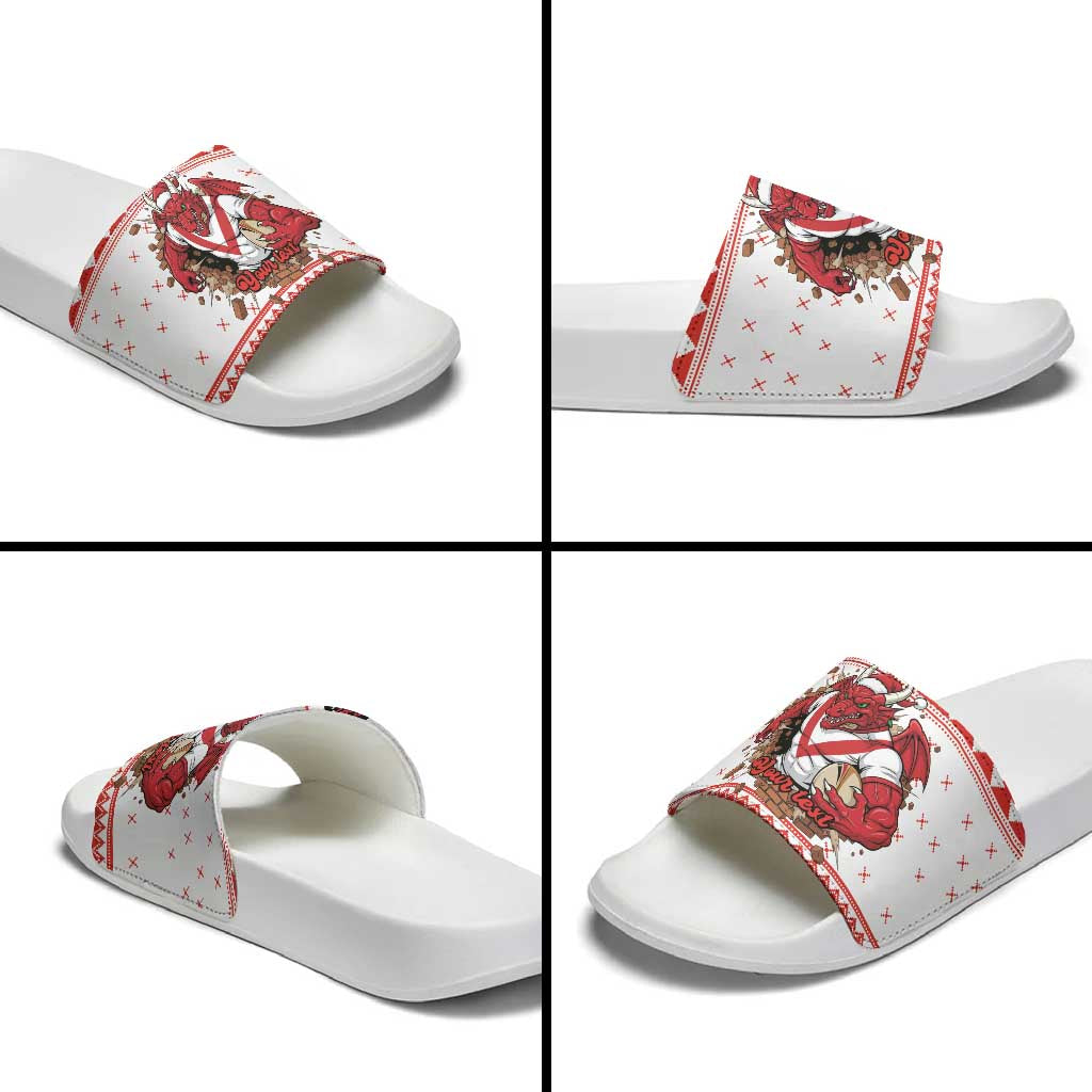 Illawarra Dragons Fire Personalised Slide Sandals Christmas Rugby League Spirit - Aussie Hoodie