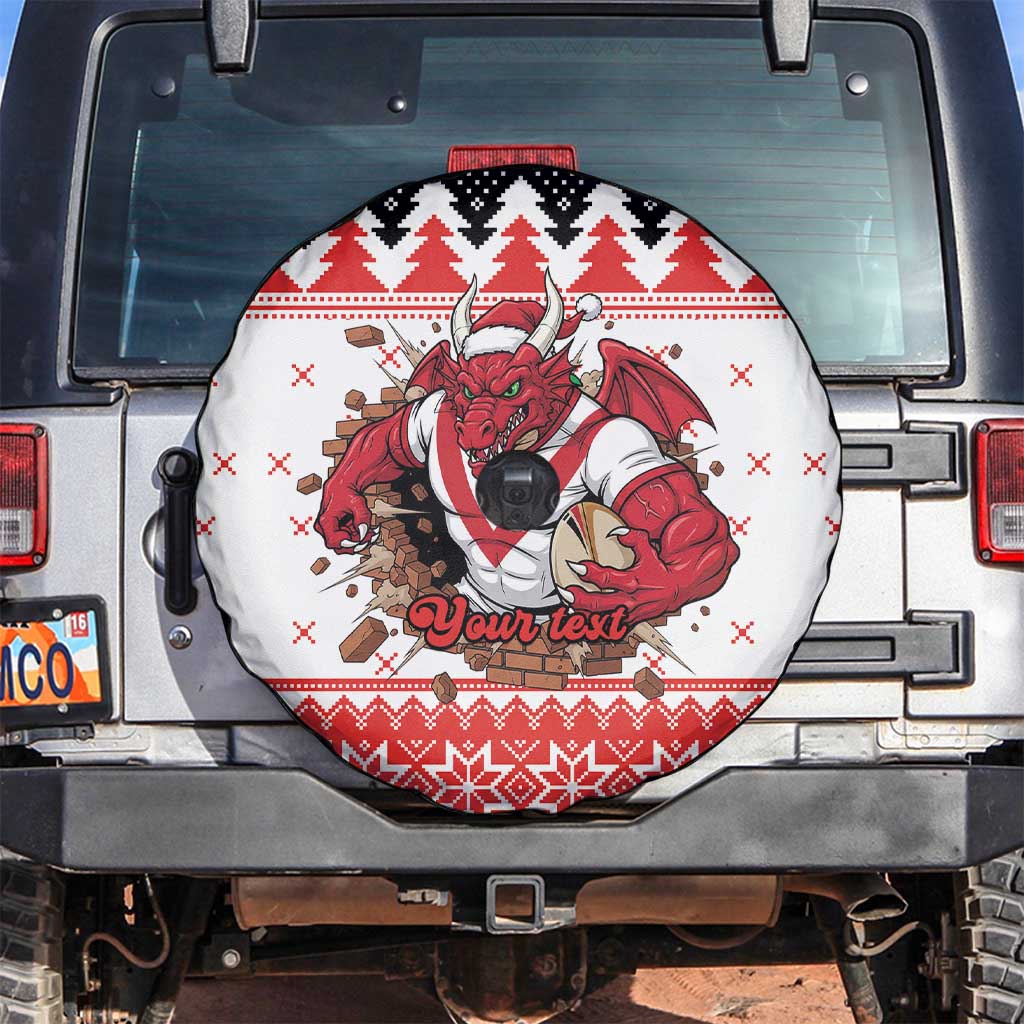 Illawarra Dragons Fire Personalised Spare Tire Cover Christmas Rugby League Spirit - Aussie Hoodie