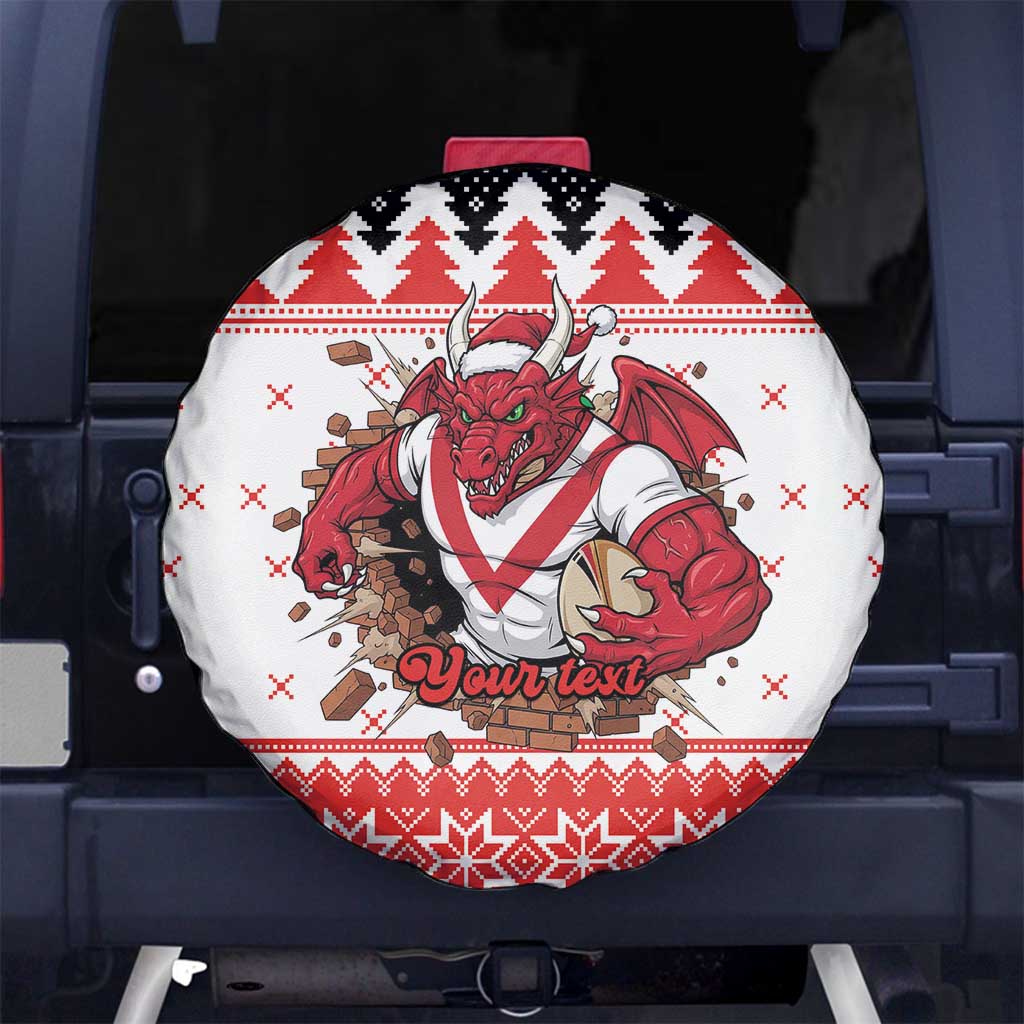 Illawarra Dragons Fire Personalised Spare Tire Cover Christmas Rugby League Spirit - Aussie Hoodie