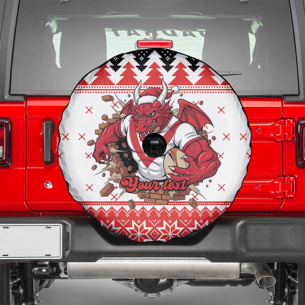 Illawarra Dragons Fire Personalised Spare Tire Cover Christmas Rugby League Spirit - Aussie Hoodie