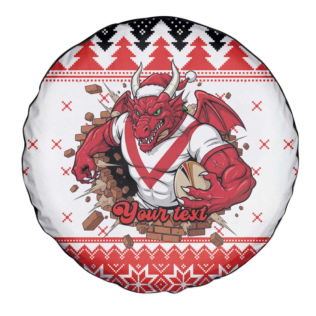 Illawarra Dragons Fire Personalised Spare Tire Cover Christmas Rugby League Spirit - Aussie Hoodie
