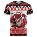Illawarra Dragons Fire Personalised T Shirt Christmas Rugby League Spirit - Aussie Hoodie