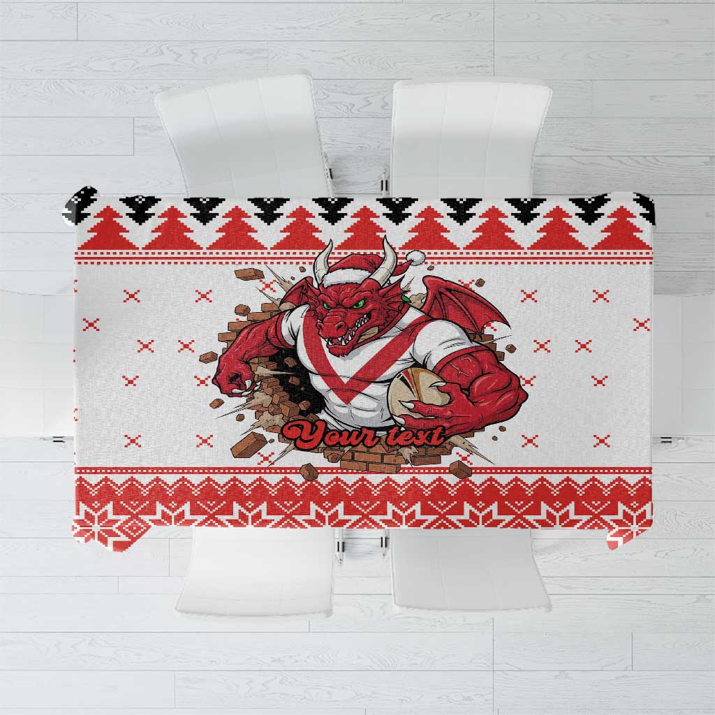 Illawarra Dragons Fire Personalised Tablecloth Christmas Rugby League Spirit - Aussie Hoodie