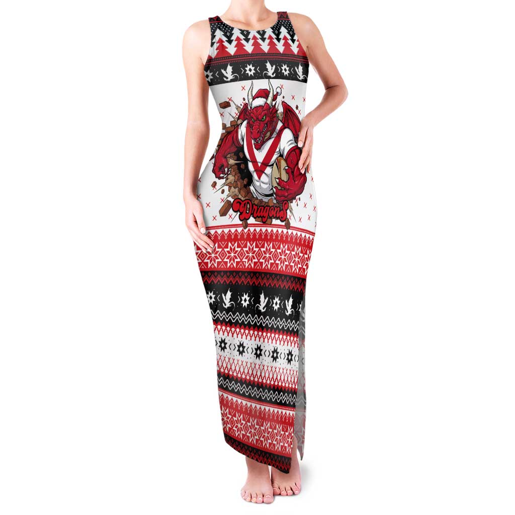 Illawarra Dragons Fire Personalised Tank Maxi Dress Christmas Rugby League Spirit - Aussie Hoodie