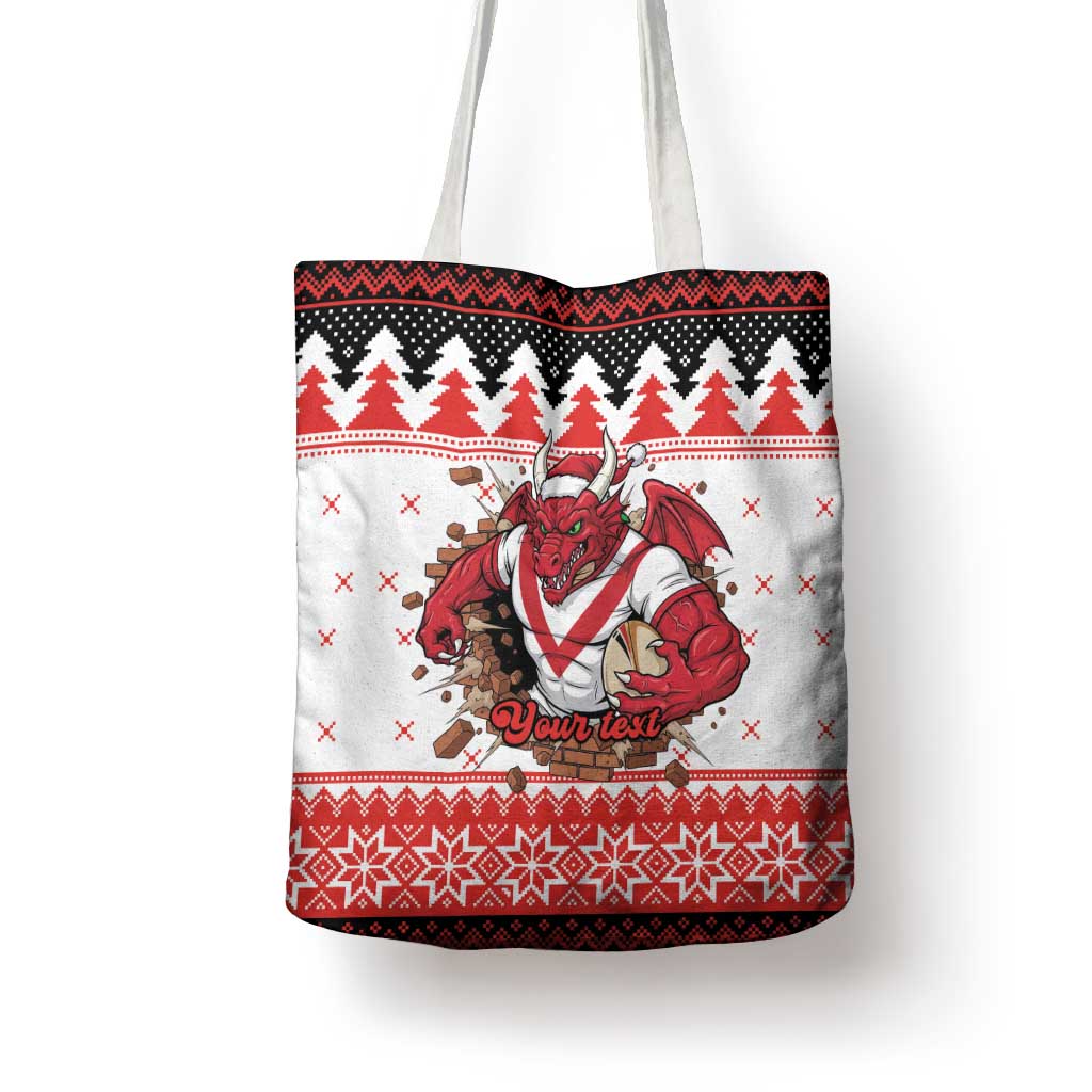 Illawarra Dragons Fire Personalised Tote Bag Christmas Rugby League Spirit - Aussie Hoodie