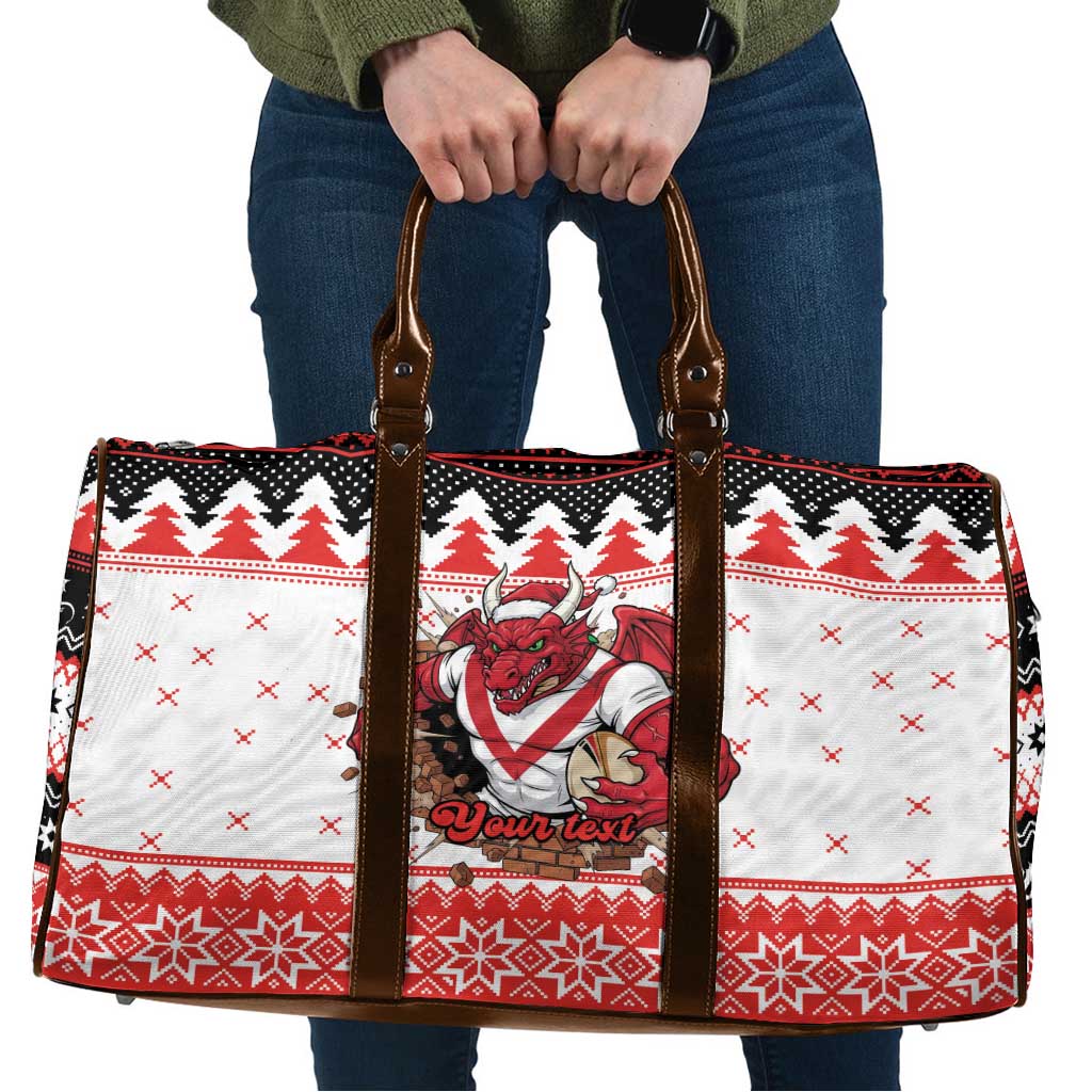 Illawarra Dragons Fire Personalised Travel Bag Christmas Rugby League Spirit - Aussie Hoodie