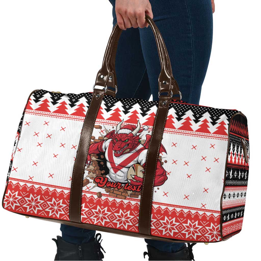 Illawarra Dragons Fire Personalised Travel Bag Christmas Rugby League Spirit - Aussie Hoodie