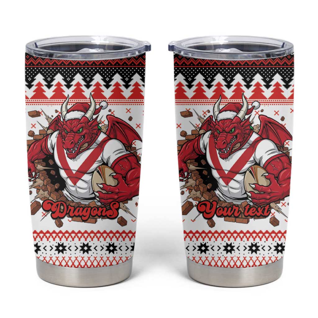 Illawarra Dragons Fire Personalised Tumbler Cup Christmas Rugby League Spirit - Aussie Hoodie