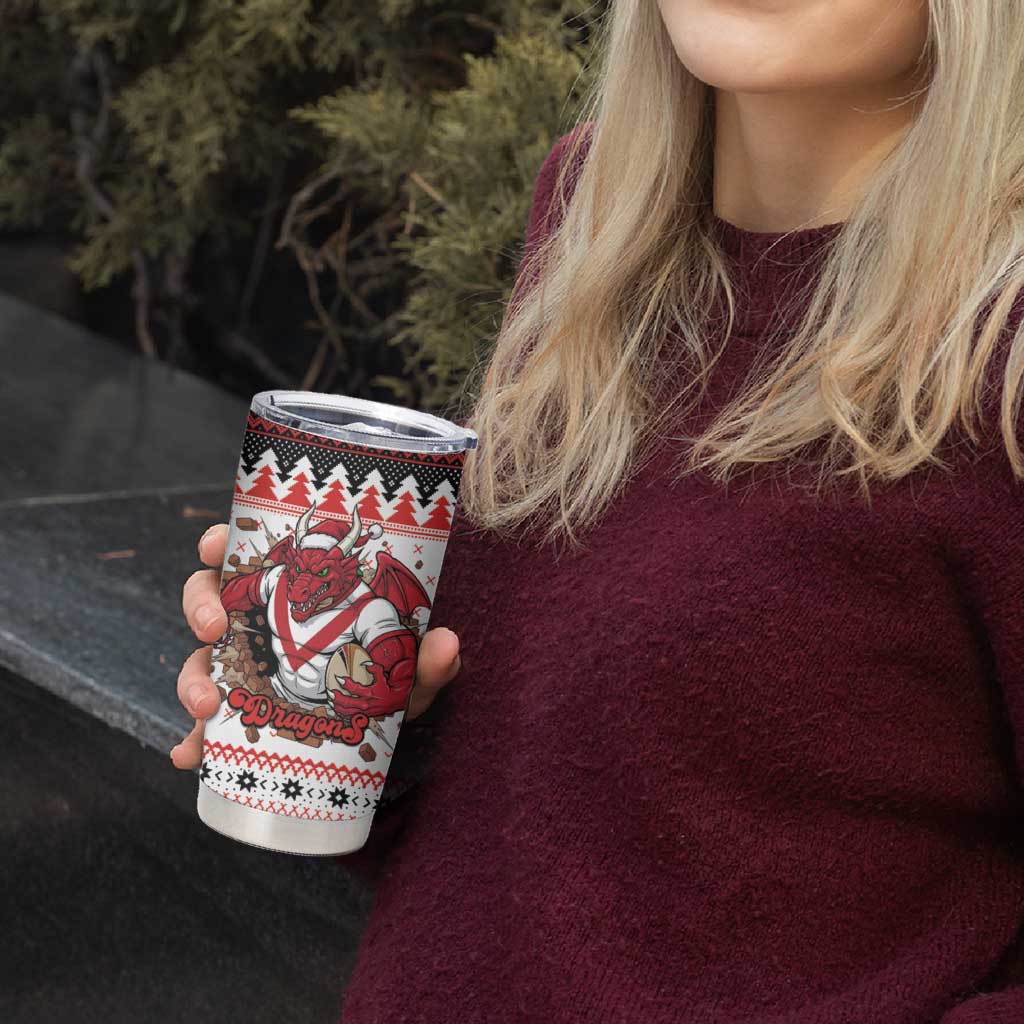 Illawarra Dragons Fire Personalised Tumbler Cup Christmas Rugby League Spirit - Aussie Hoodie