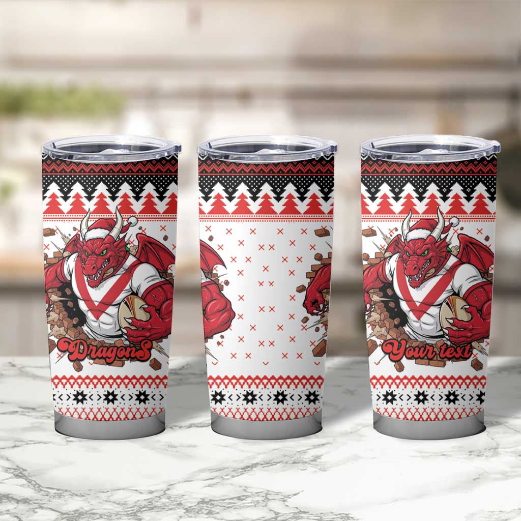 Illawarra Dragons Fire Personalised Tumbler Cup Christmas Rugby League Spirit - Aussie Hoodie
