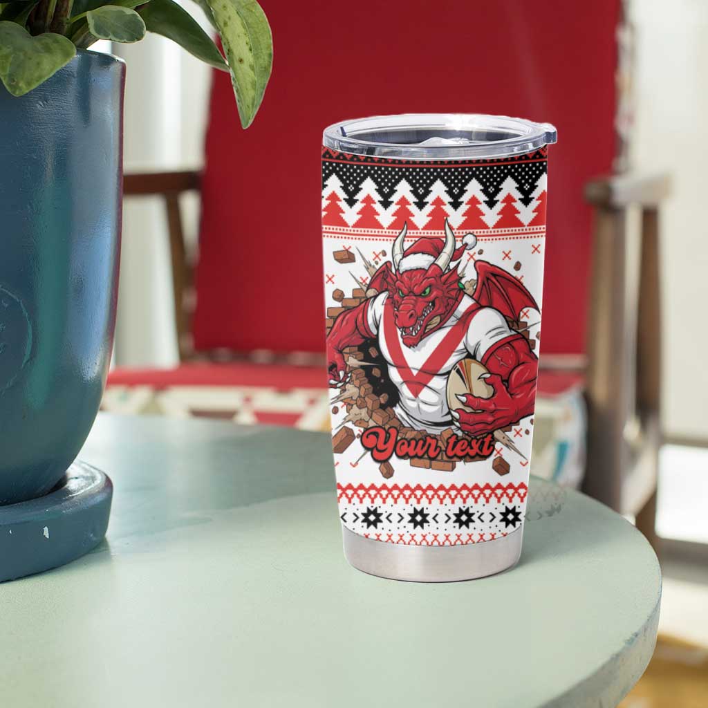 Illawarra Dragons Fire Personalised Tumbler Cup Christmas Rugby League Spirit - Aussie Hoodie