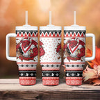 Illawarra Dragons Fire Personalised Tumbler With Handle Christmas Rugby League Spirit - Aussie Hoodie