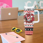 Illawarra Dragons Fire Personalised Tumbler With Handle Christmas Rugby League Spirit - Aussie Hoodie