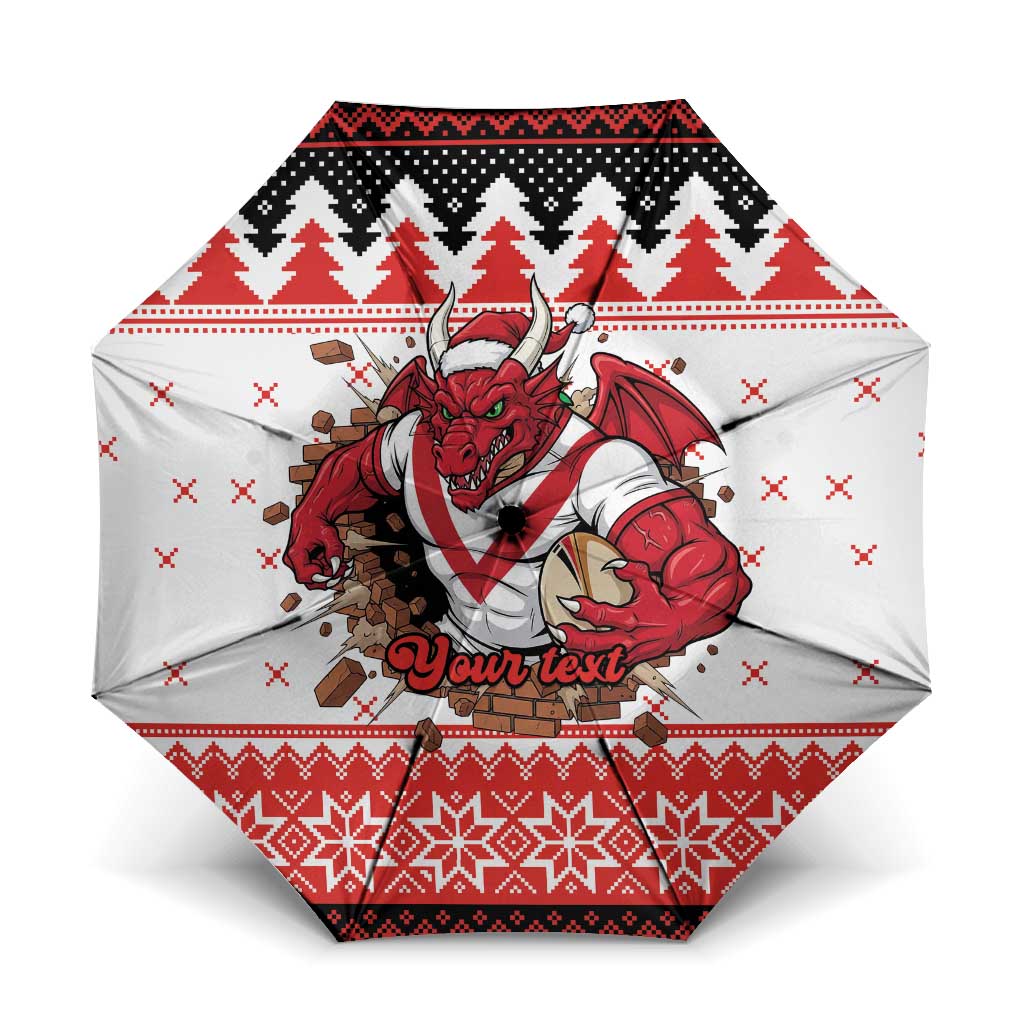 Illawarra Dragons Fire Personalised Umbrella Christmas Rugby League Spirit - Aussie Hoodie