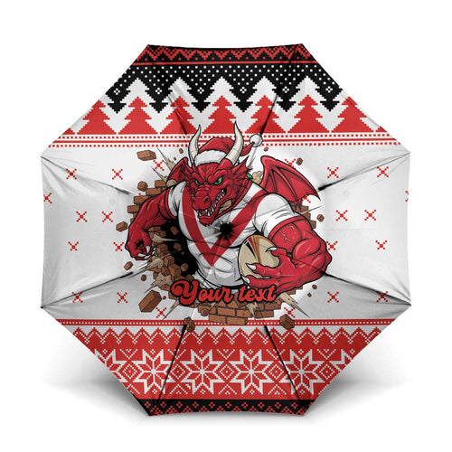 Illawarra Dragons Fire Personalised Umbrella Christmas Rugby League Spirit - Aussie Hoodie
