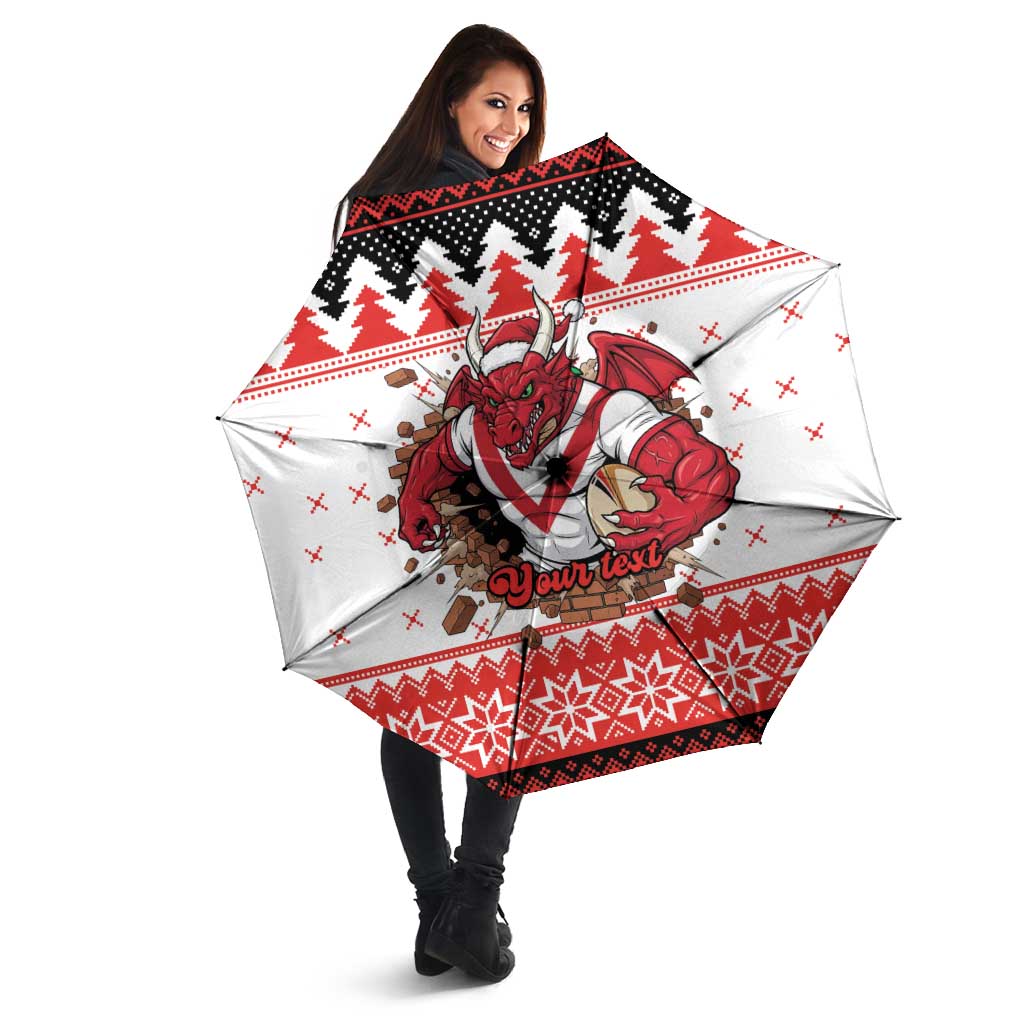 Illawarra Dragons Fire Personalised Umbrella Christmas Rugby League Spirit - Aussie Hoodie