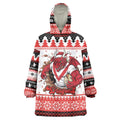 Illawarra Dragons Fire Personalised Wearable Blanket Hoodie Christmas Rugby League Spirit - Aussie Hoodie
