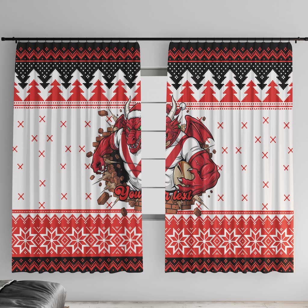 Illawarra Dragons Fire Personalised Window Curtain Christmas Rugby League Spirit - Aussie Hoodie