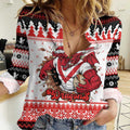 Illawarra Dragons Fire Personalised Women Casual Shirt Christmas Rugby League Spirit - Aussie Hoodie
