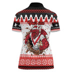 Illawarra Dragons Fire Personalised Women Polo Shirt Christmas Rugby League Spirit - Aussie Hoodie