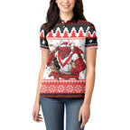 Illawarra Dragons Fire Personalised Women Polo Shirt Christmas Rugby League Spirit - Aussie Hoodie