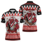 Illawarra Dragons Fire Personalised Zipper Polo Shirt Christmas Rugby League Spirit - Aussie Hoodie