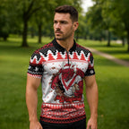 Illawarra Dragons Fire Personalised Zipper Polo Shirt Christmas Rugby League Spirit - Aussie Hoodie