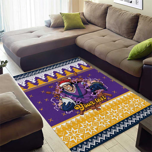 Melbourne Thunderbolt Santa Personalised Area Rug Christmas Rugby League Spirit - Aussie Hoodie