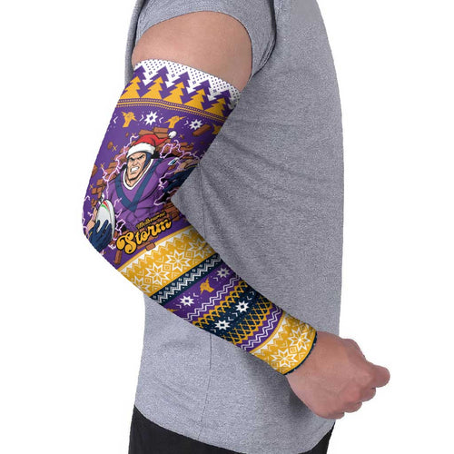 Melbourne Thunderbolt Santa Personalised Arm Sleeves Christmas Rugby League Spirit - Aussie Hoodie