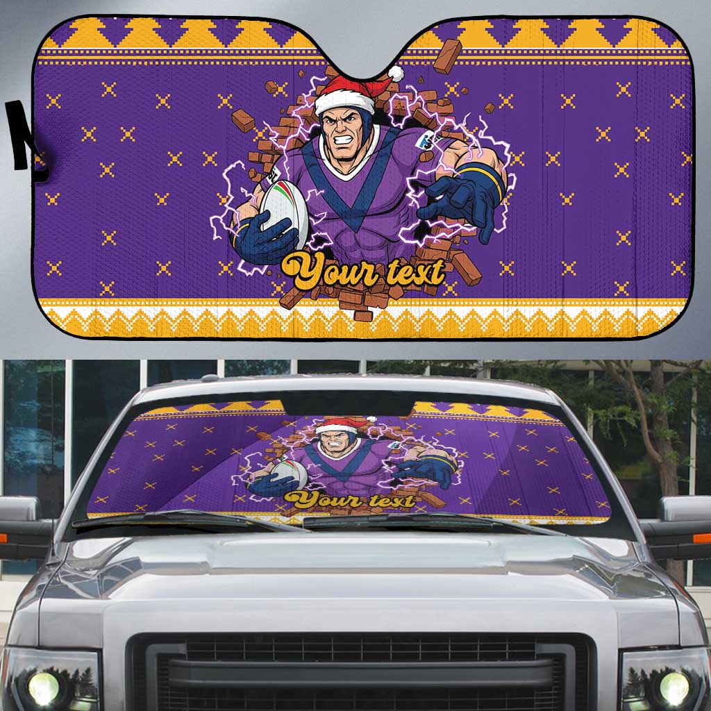 Melbourne Thunderbolt Santa Personalised Auto Sun Shade Christmas Rugby League Spirit - Aussie Hoodie