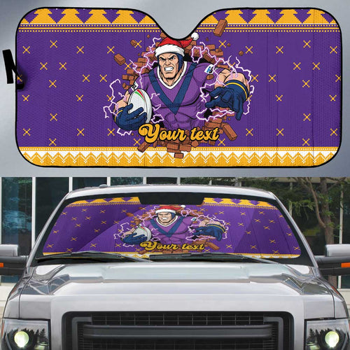 Melbourne Thunderbolt Santa Personalised Auto Sun Shade Christmas Rugby League Spirit - Aussie Hoodie