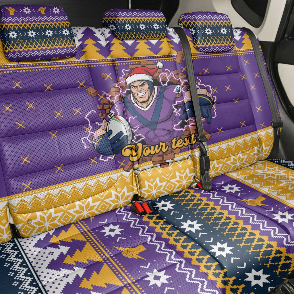 Melbourne Thunderbolt Santa Personalised Back Car Seat Cover Christmas Rugby League Spirit - Aussie Hoodie