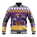 Melbourne Thunderbolt Santa Personalised Baseball Jacket Christmas Rugby League Spirit - Aussie Hoodie