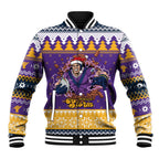 Melbourne Thunderbolt Santa Personalised Baseball Jacket Christmas Rugby League Spirit - Aussie Hoodie