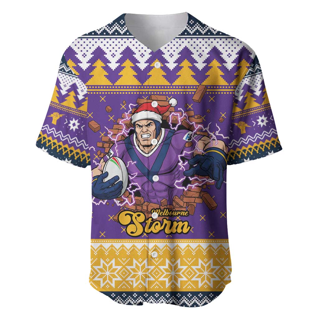 Melbourne Thunderbolt Santa Personalised Baseball Jersey Christmas Rugby League Spirit - Aussie Hoodie