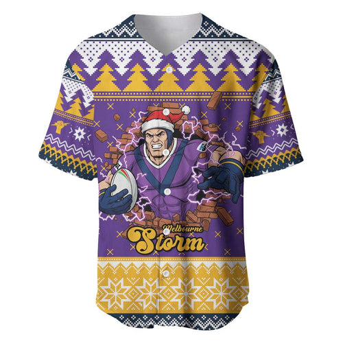 Melbourne Thunderbolt Santa Personalised Baseball Jersey Christmas Rugby League Spirit - Aussie Hoodie